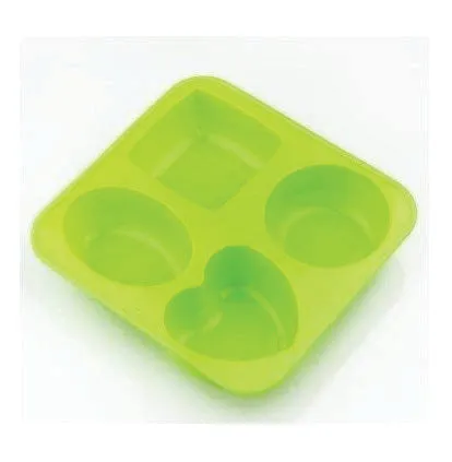 0773 Silicone Circle, Square, Oval and Heart Shape Soap And Mini Cake Making Mould