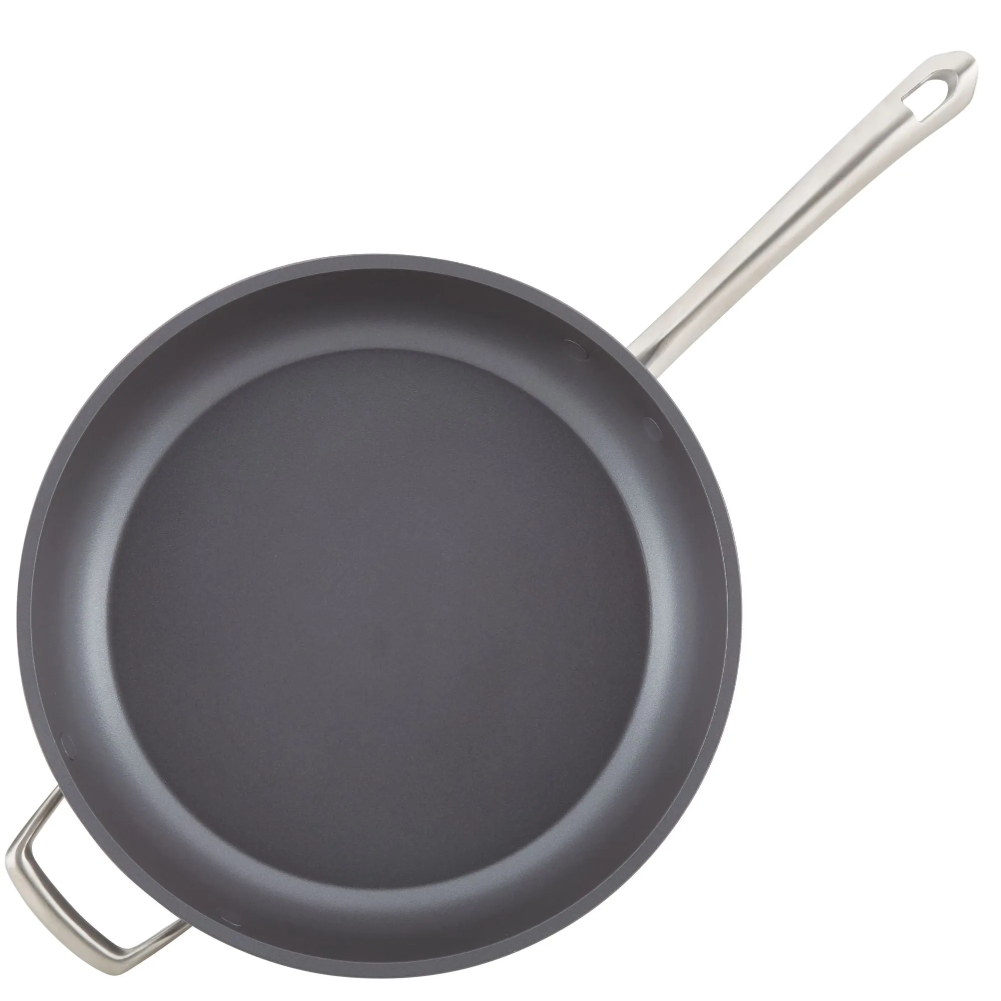 12-Inch Deep Frying Pan with Lid and Helper Handle