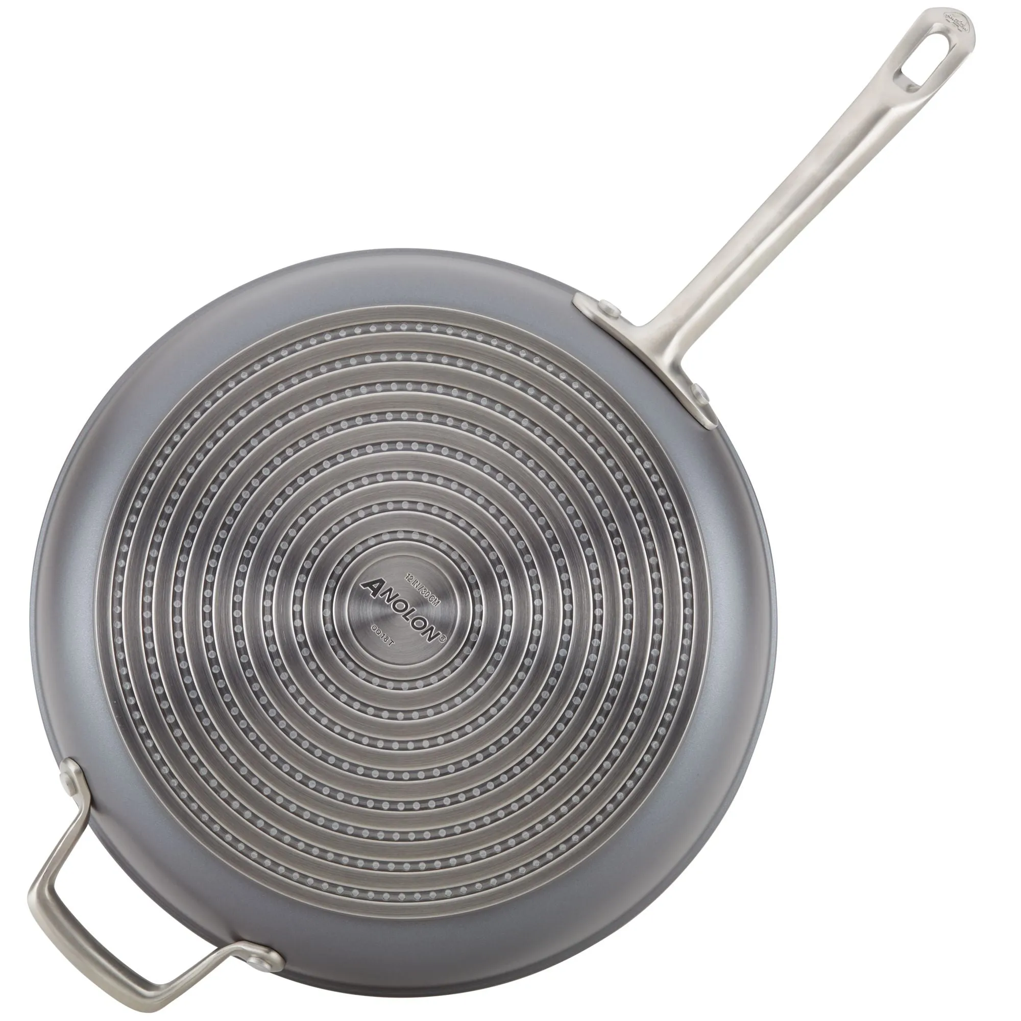 12-Inch Deep Frying Pan with Lid and Helper Handle