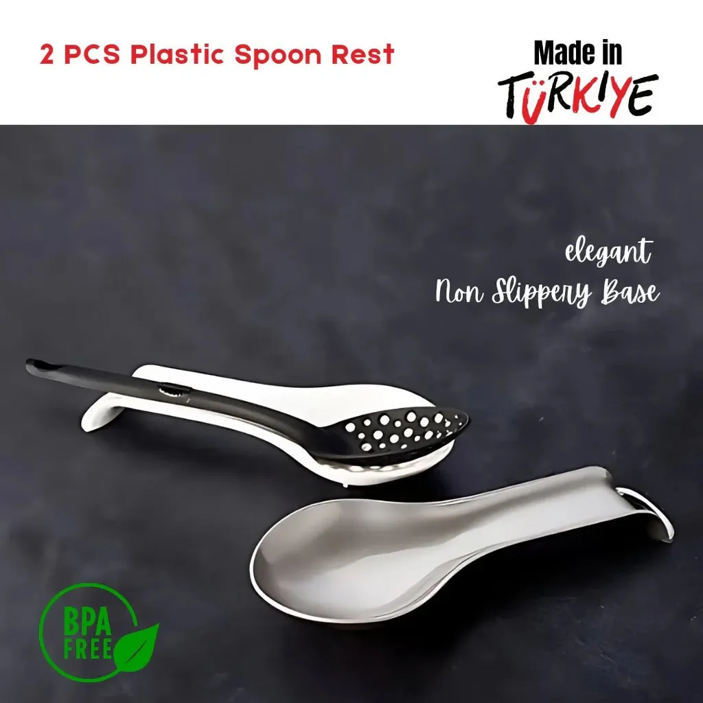 2 Pcs Plastic Spoon Rest