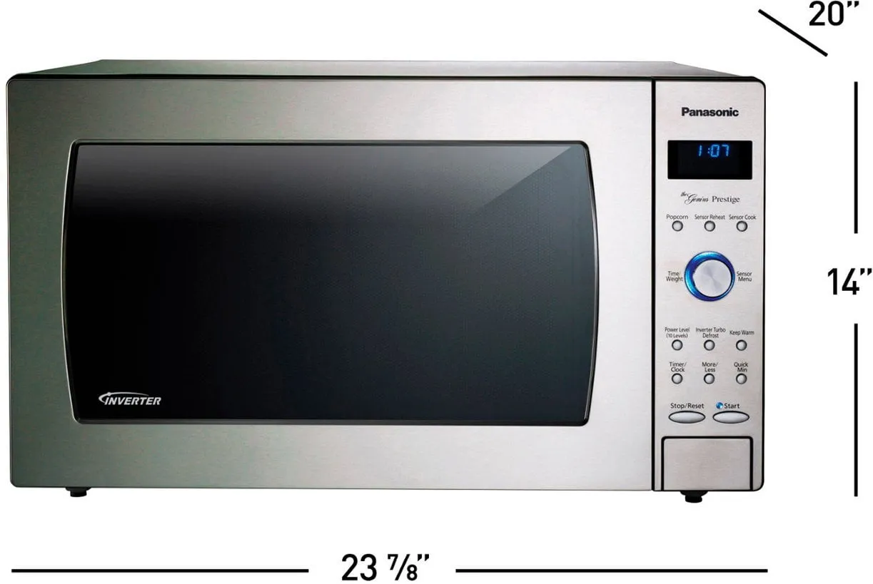 2.2 Cu. Ft. 1250 Watt SD987SA Full-Size Microwave with Inverter - Stainless Steel NN-SD987SA