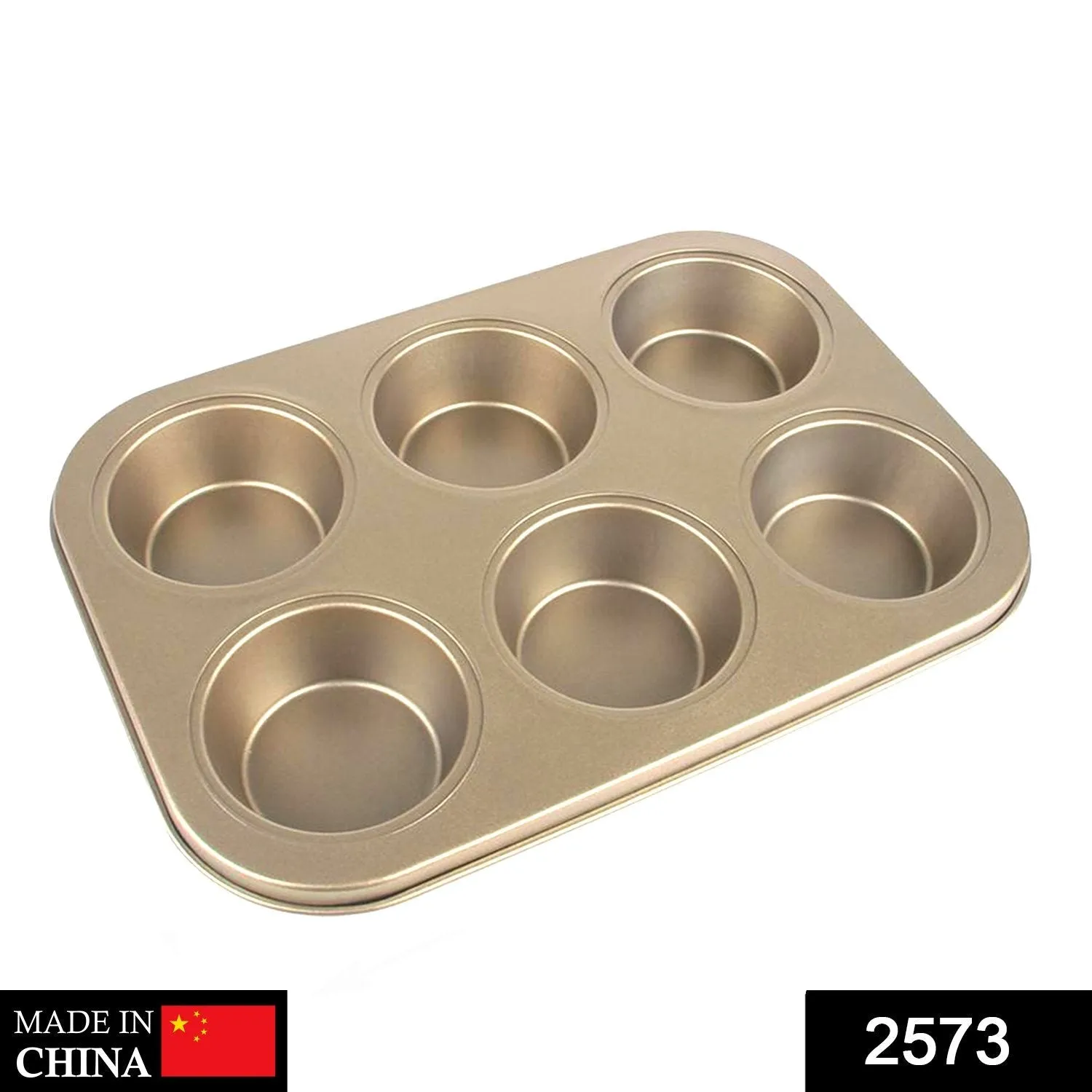 2573 Round Shape Carbon steel Muffin Cupcake Mould Case Bakeware