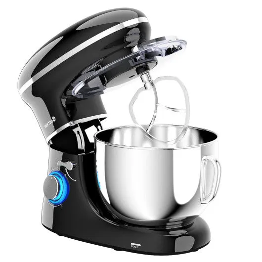 6.3 Qt 6 Speed 660W  Tilt-Head Food Stand Mixer-Black