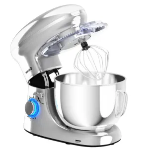 6.3 Quart Tilt-Head Food Stand Mixer 6 Speed 660W-Silver