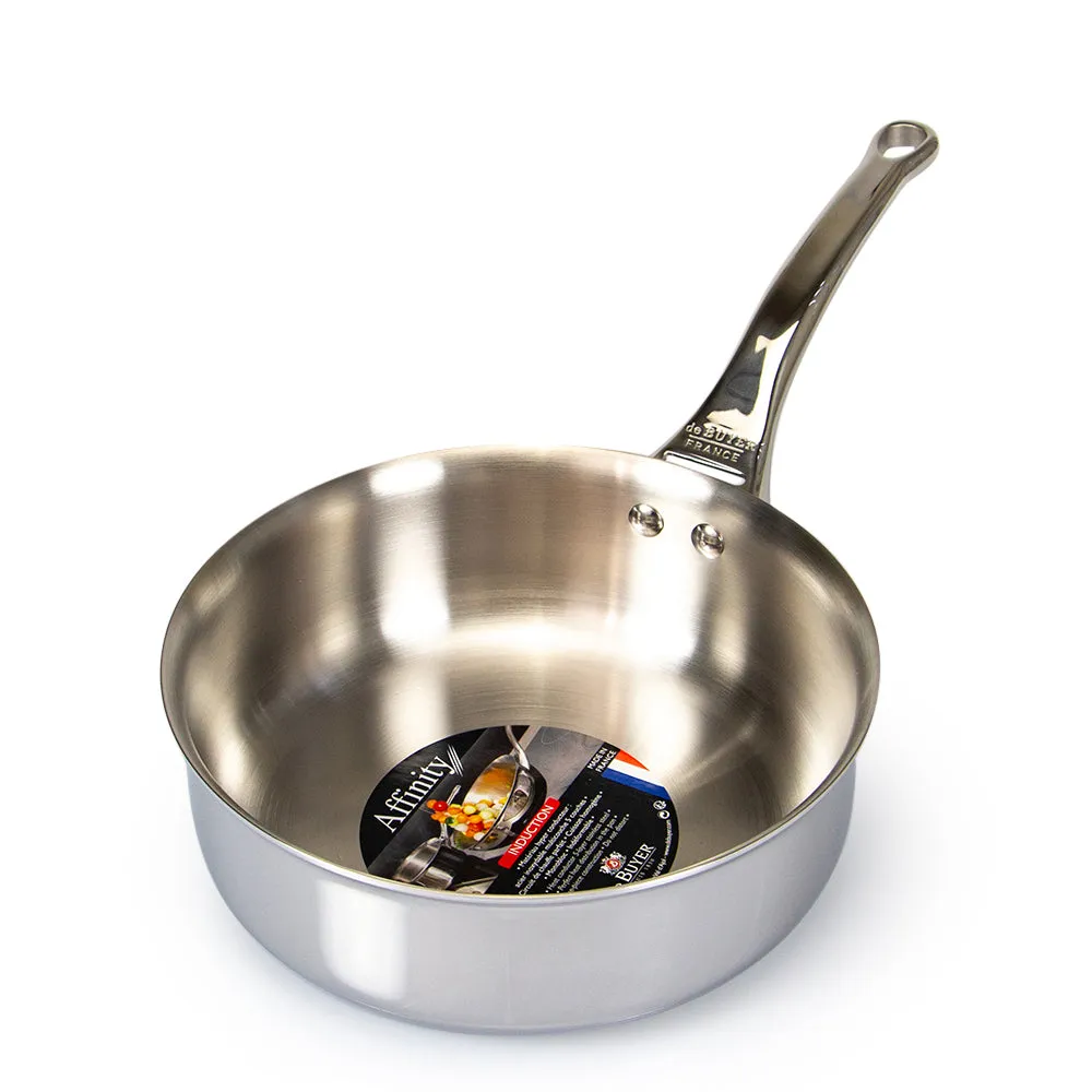 Affinity Stainless Steel Straight Sided Saute Pan