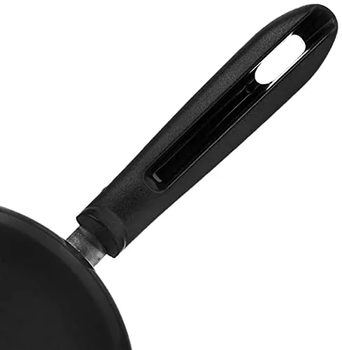 Amazon Brand - Solimo Hard Anodized Saucepan with Bakelite Handle - 1.5 litres (28cm, 3mm thickness), Aluminium, Black