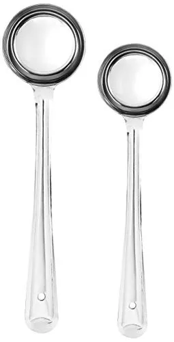 Amazon Brand - Solimo Stainless Steel Basting/Serving Ladle Set (2 pieces),25 centimeter