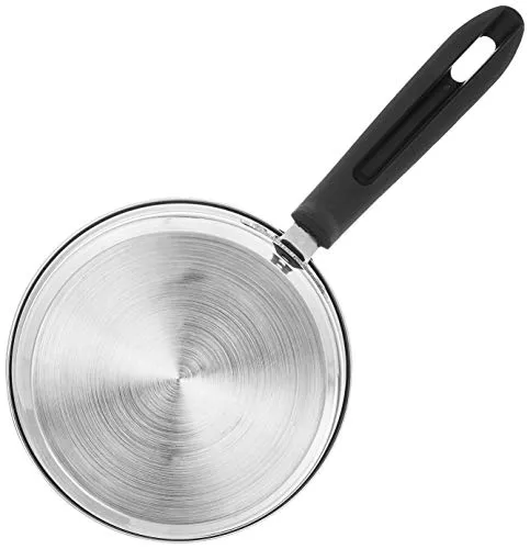 Amazon Brand - Solimo Stainless Steel Saucepan with Glass Lid, Induction Base (16 cm, 1500 milliliters )