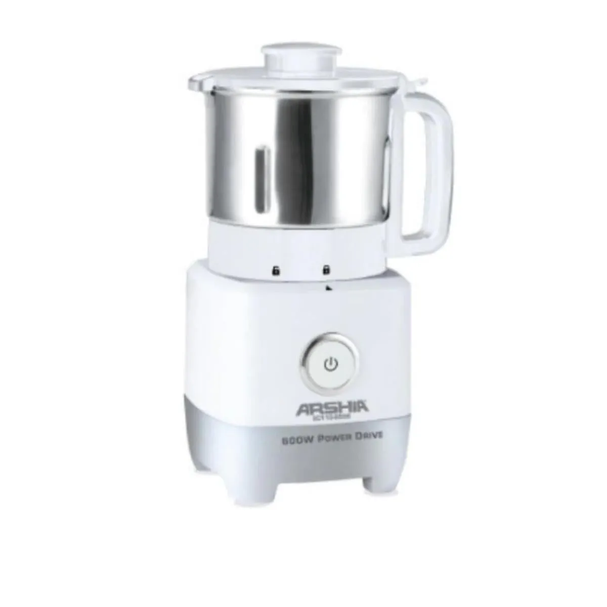 Arshia Coffee Grinder (W) 600Watt / 500Ml / 4 Stanless Blades / Safty Lid Look / White Color