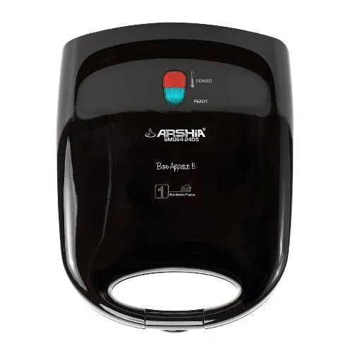 Arshia Sandwish Maker Grill 1200 W Black Sandwish Plate Powe And Ready Indicator Light