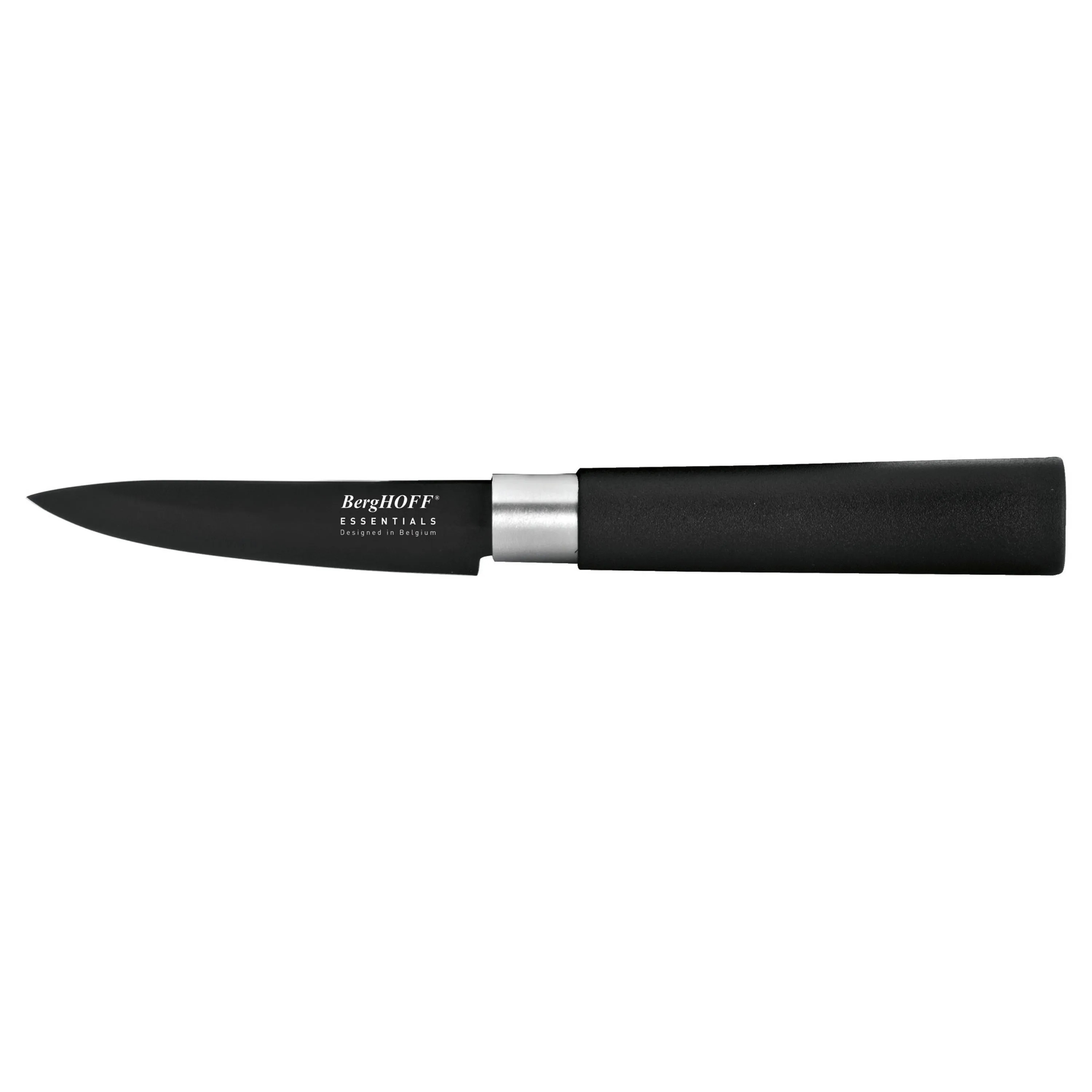 BergHOFF Essentials 4Pc Ceramic Coated Stainless Steel Knife Set, Black