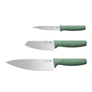 BergHOFF Leo Forest Stainless Steel 3Pc Specialty Knife Set, Recycled Material