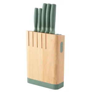 BergHOFF Leo Forest Stainless Steel 6Pc Knife Block Set