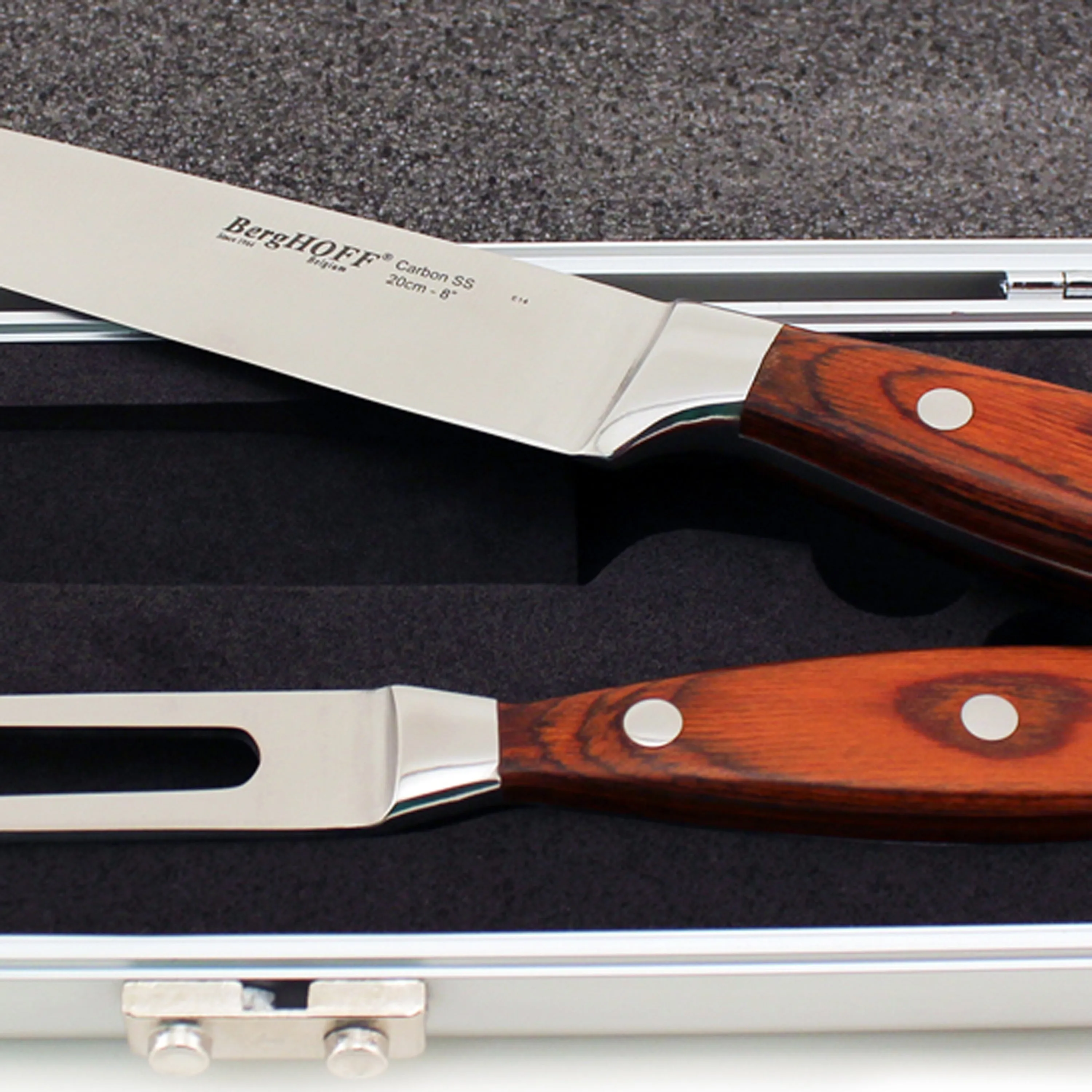 BergHOFF Pakka Wood 7pc Stainless Steel Steak & Carving Knife Set