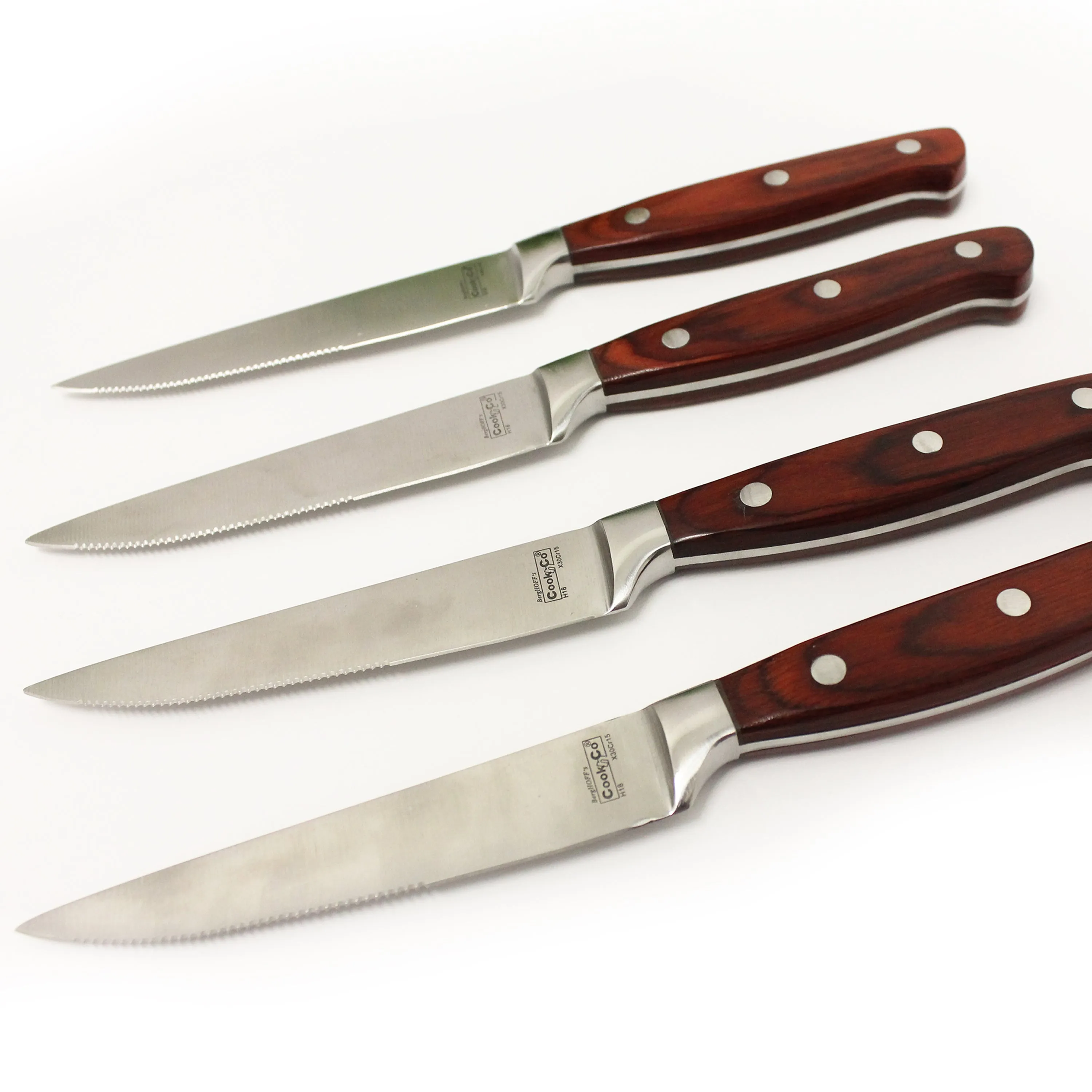 BergHOFF Pakka Wood 7pc Stainless Steel Steak & Carving Knife Set