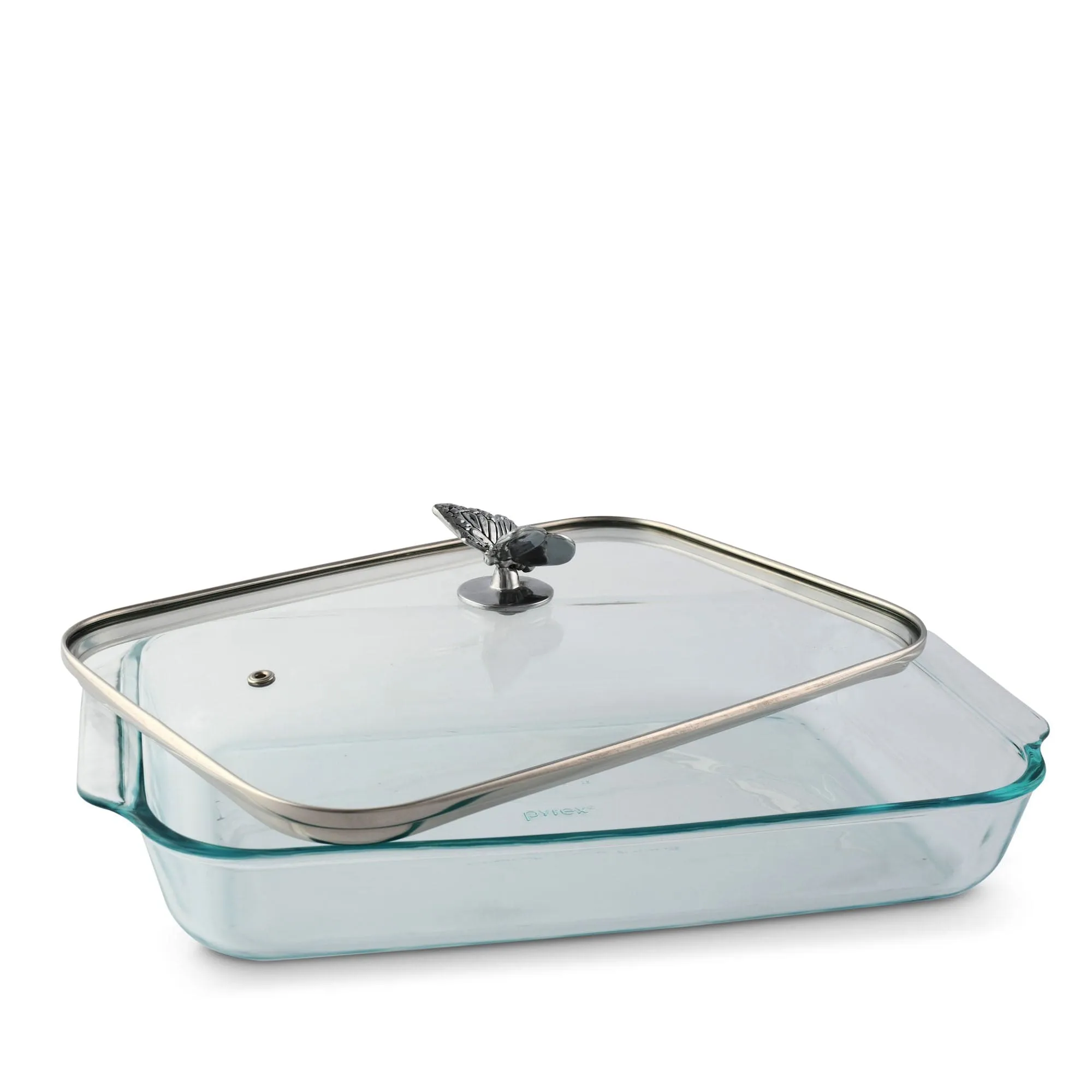 Butterfly Lid with Pyrex 3 quart Baking Dish