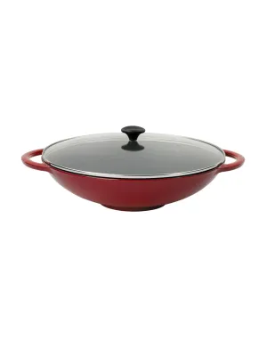 Chasseur Wok with Glass Lid 37cm