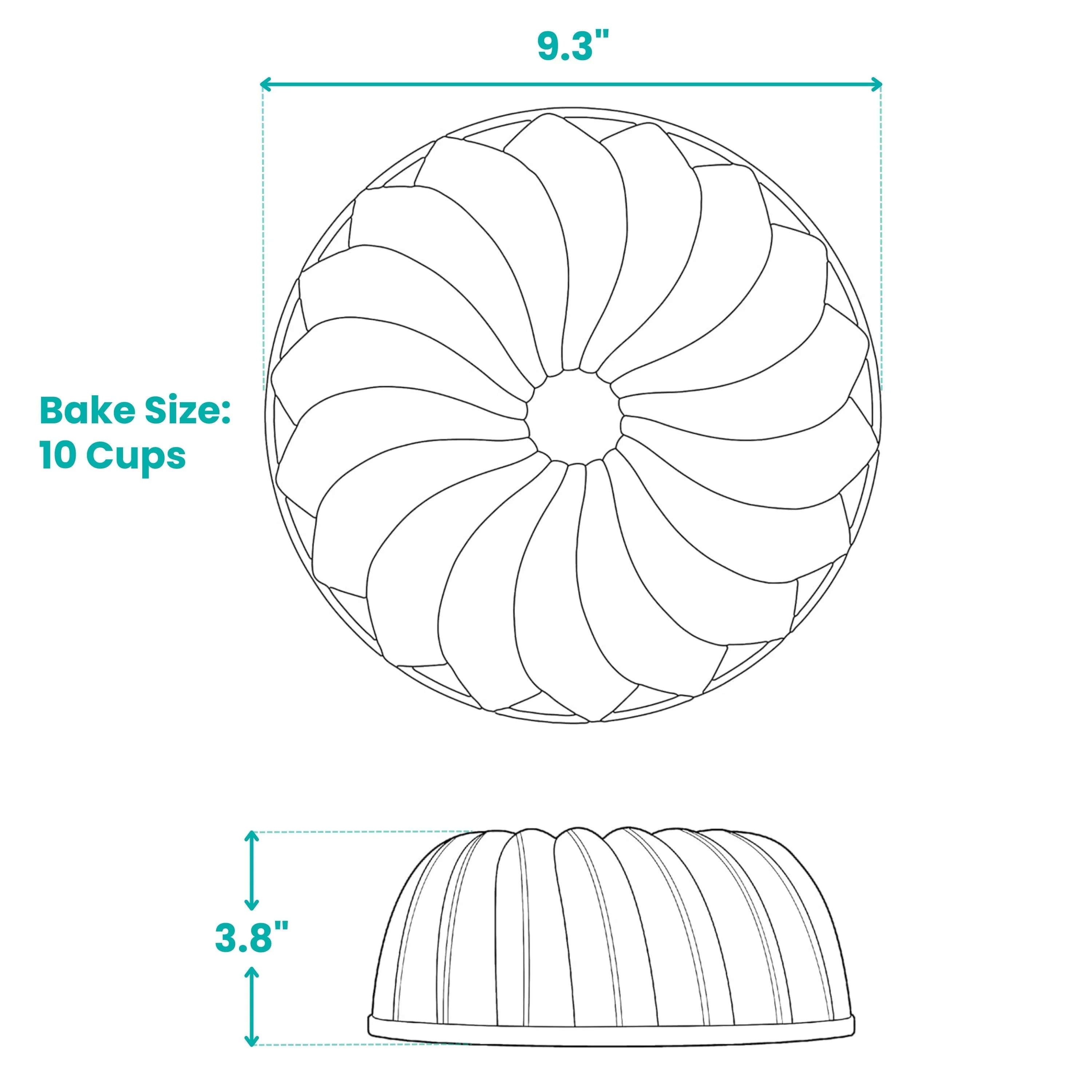 Classic Non-Stick Cast Aluminum Fluted Tube Pan