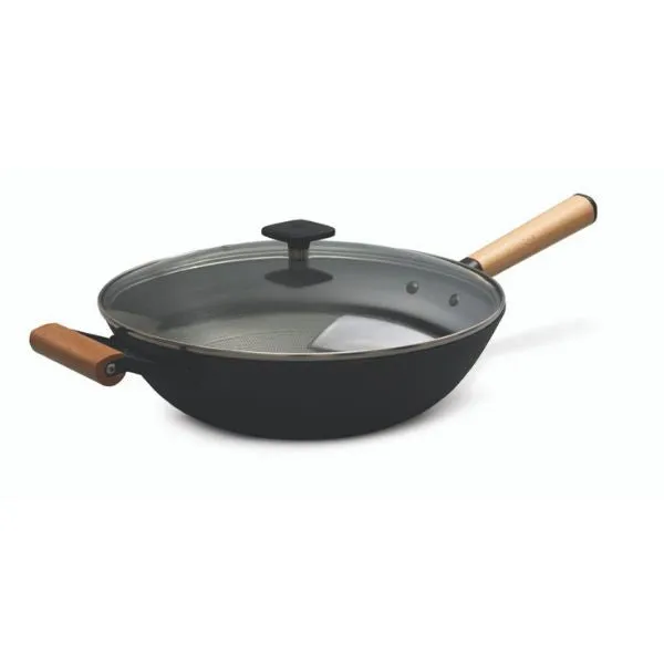 Classic Non-Stick Cast Iron Wok, 32 cm