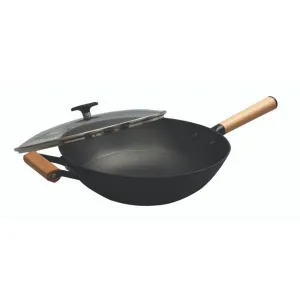 Classic Non-Stick Cast Iron Wok, 32 cm