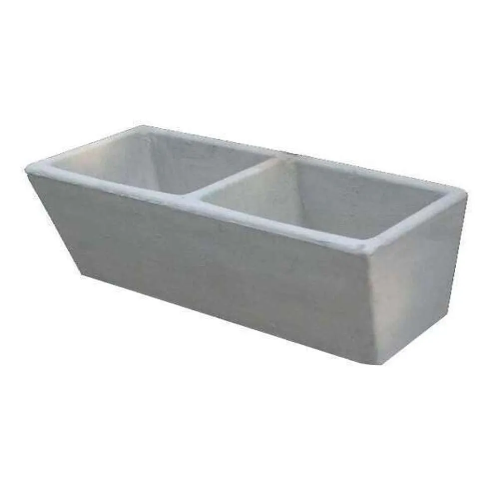 Concrete Washtub Double Bowl