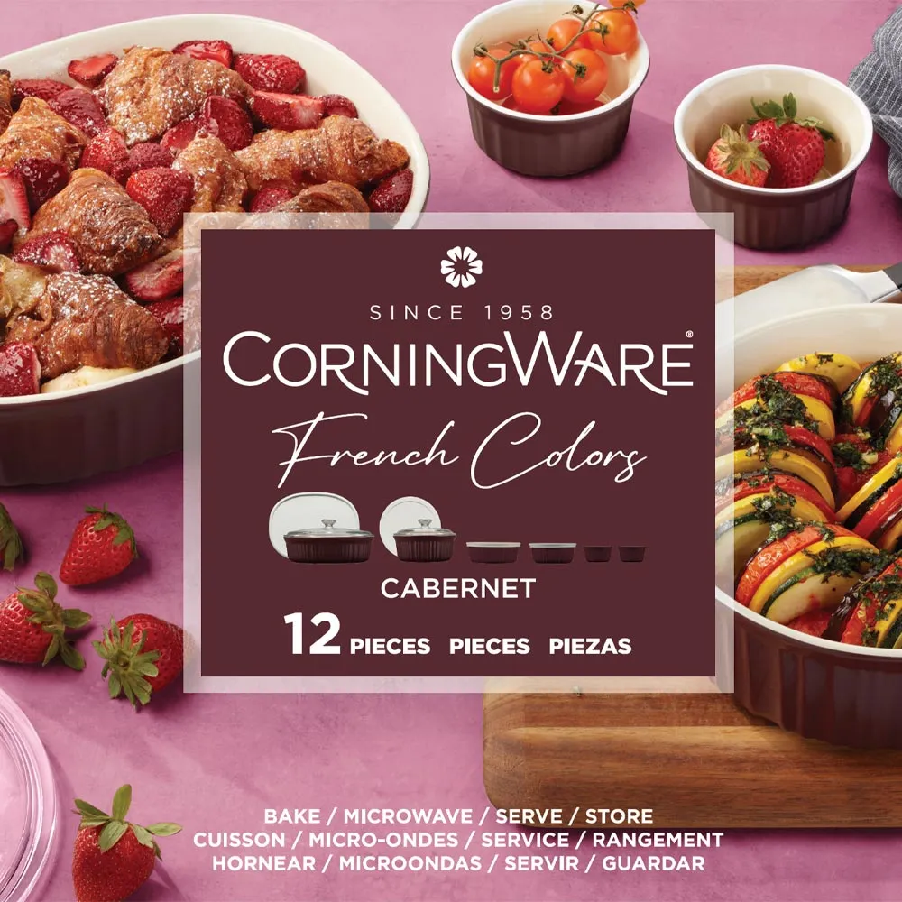 Corningware French Colours 12 Piece Bakeware Set