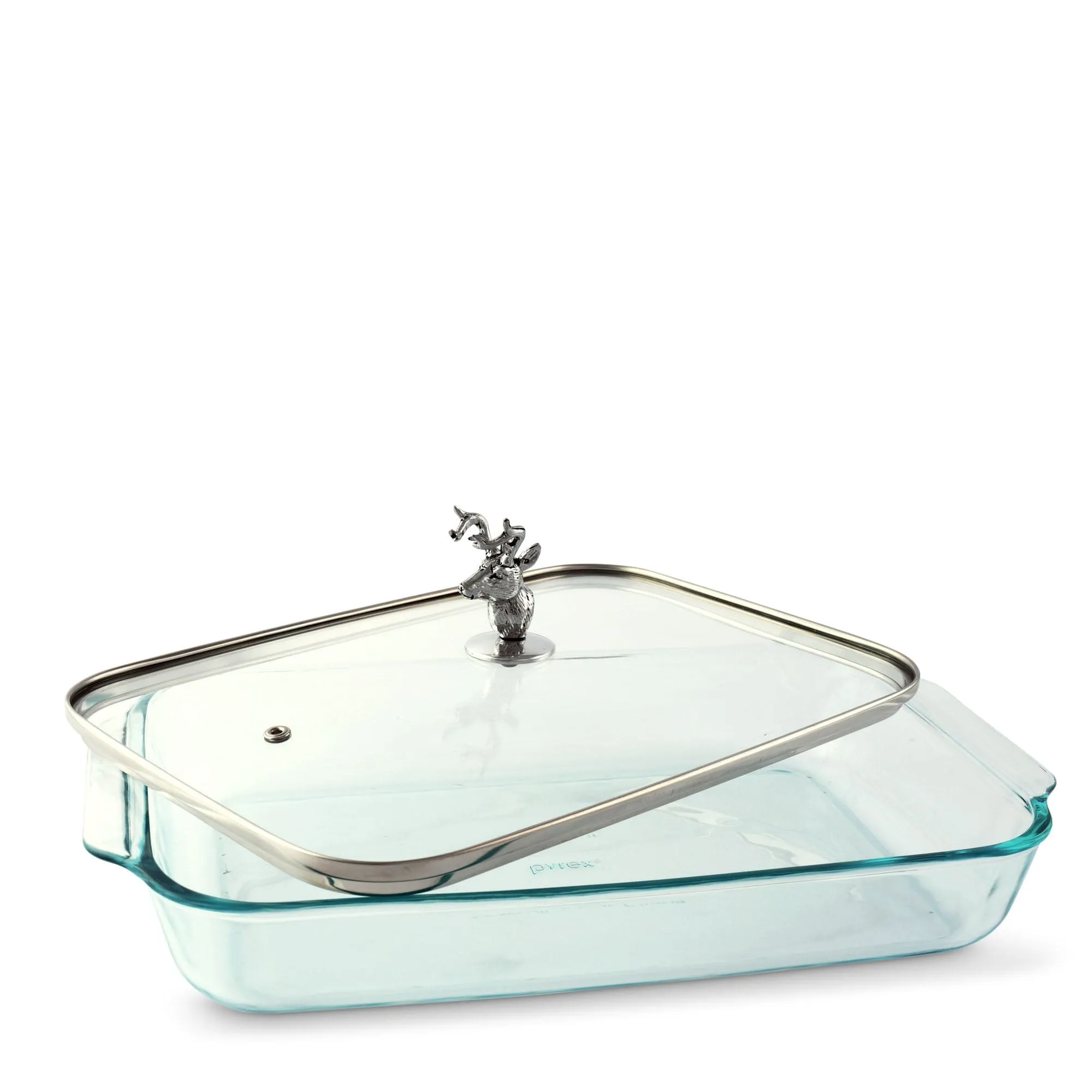 Deer Head Lid with Pyrex 3 quart Baking Dish