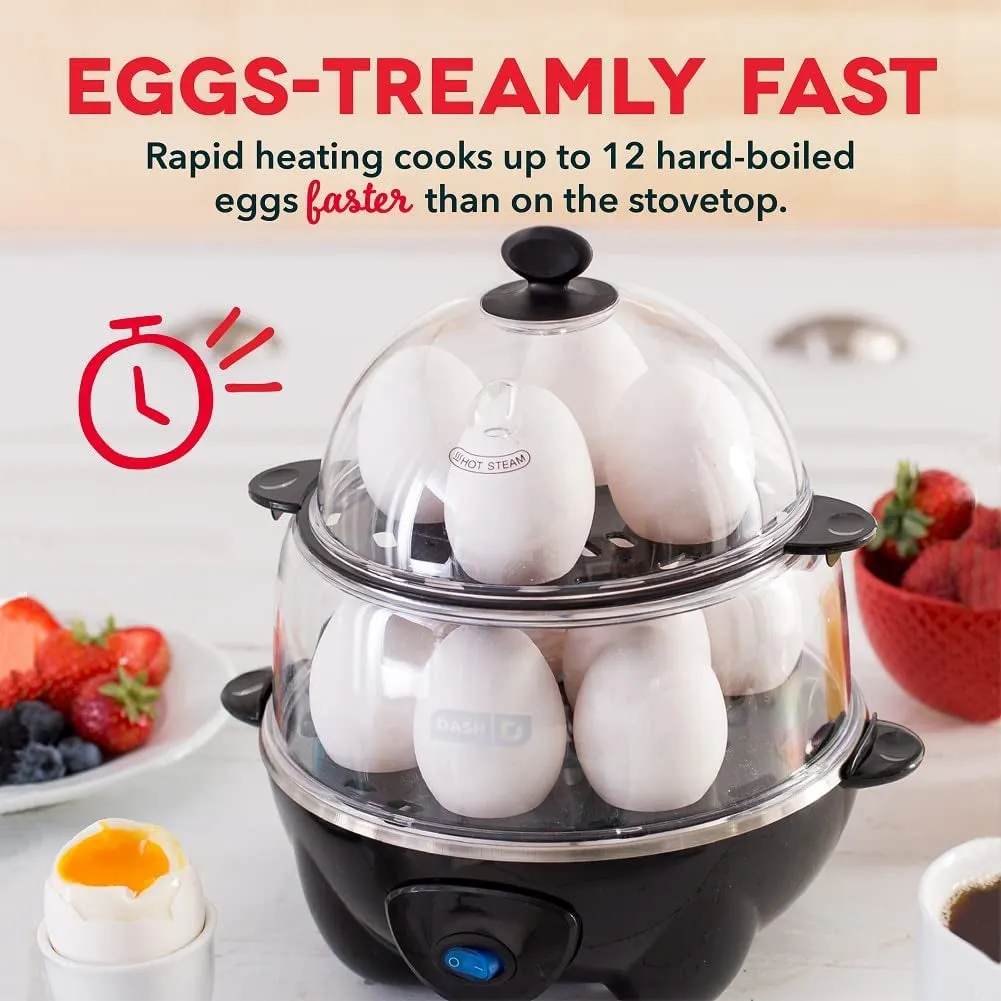 Deluxe Rapid Egg Cooker for Hard Boiled, Poached, Scrambled Eggs, Omelets,