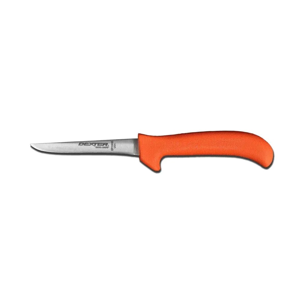 Dexter Russell EP154HGB Sani-Safe 4 1/2" Utility Deboning Poultry Knife Black Handle - 11213B