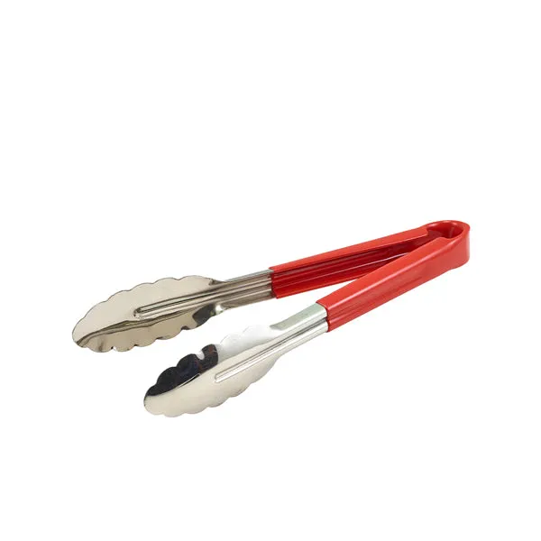 Genware Colour Coded St/St. Tong 31cm Red pack of 1