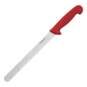 Hygiplas Serrated Slicer Red 25.5cm - C897