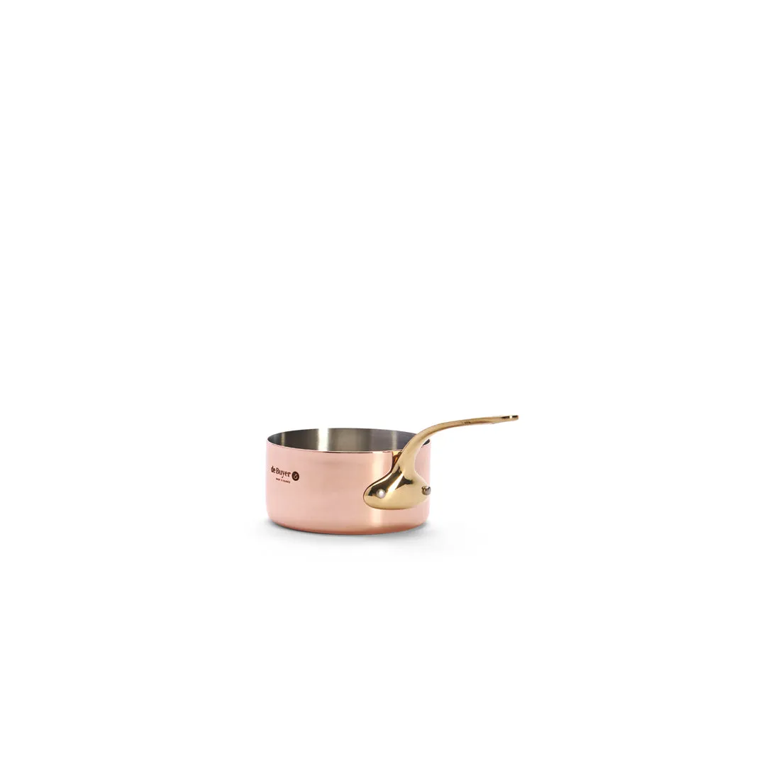 INOCUIVRE SERVICE Copper Saucepan with Brass Handles - Mini