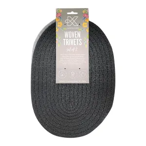 Kates Woven Cotton Trivets Set of 2