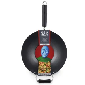 Ken Hom Excellence 31cm Non-Stick Carbon Steel Wok