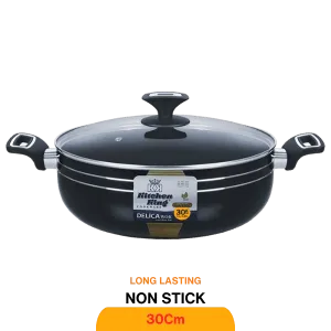 KITCHEN KING DELICA WOK (GLASS LID) 30CM