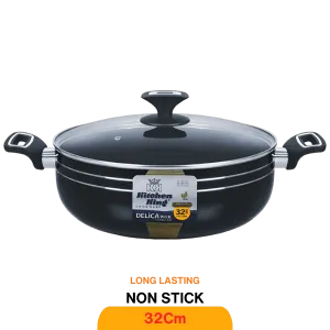 KITCHEN KING DELICA WOK (GLASS LID) 32CM