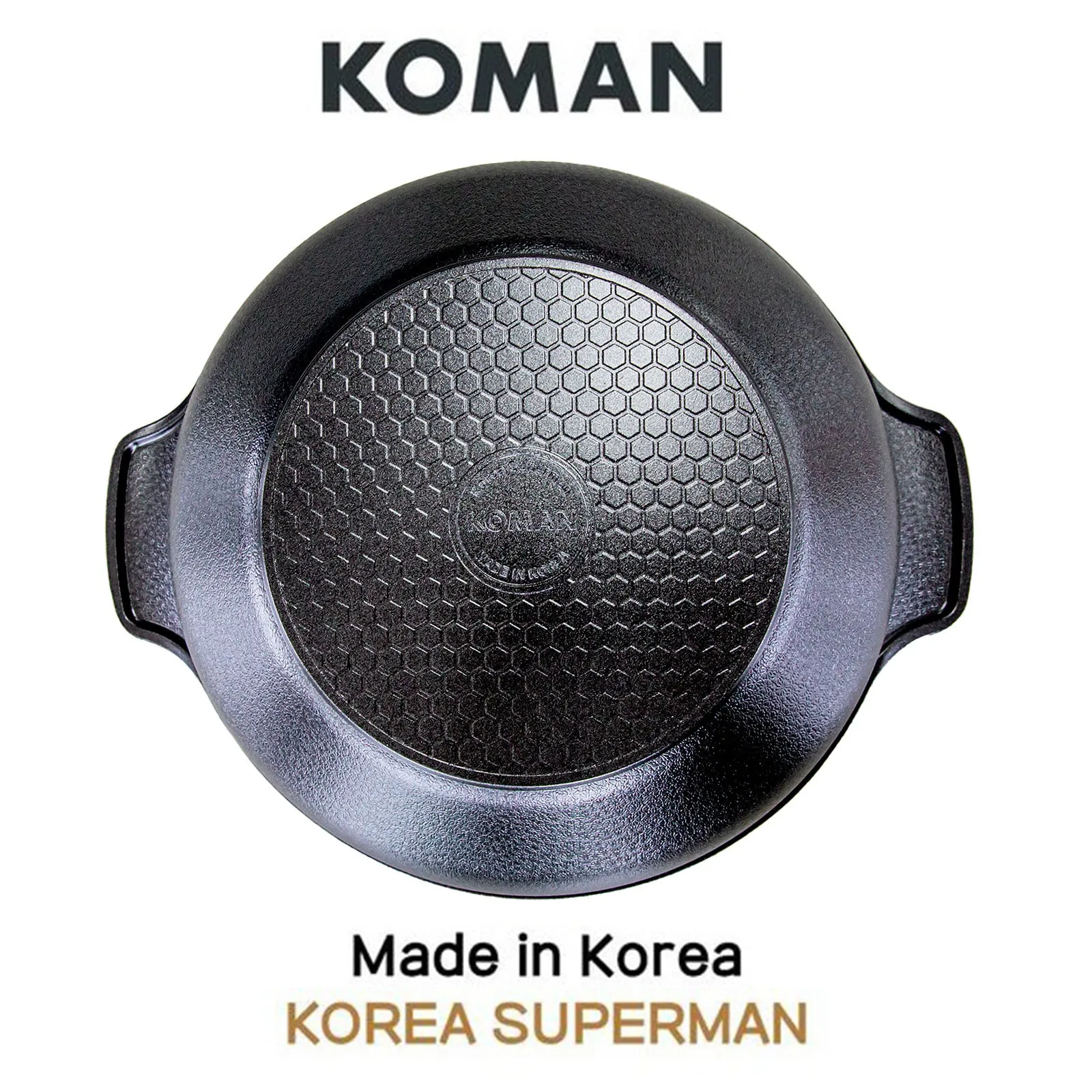 KOMAN 28cm Black Shinewon Two Hands Wok Ceramic Non-stick Titanium Coat   Glass Lid