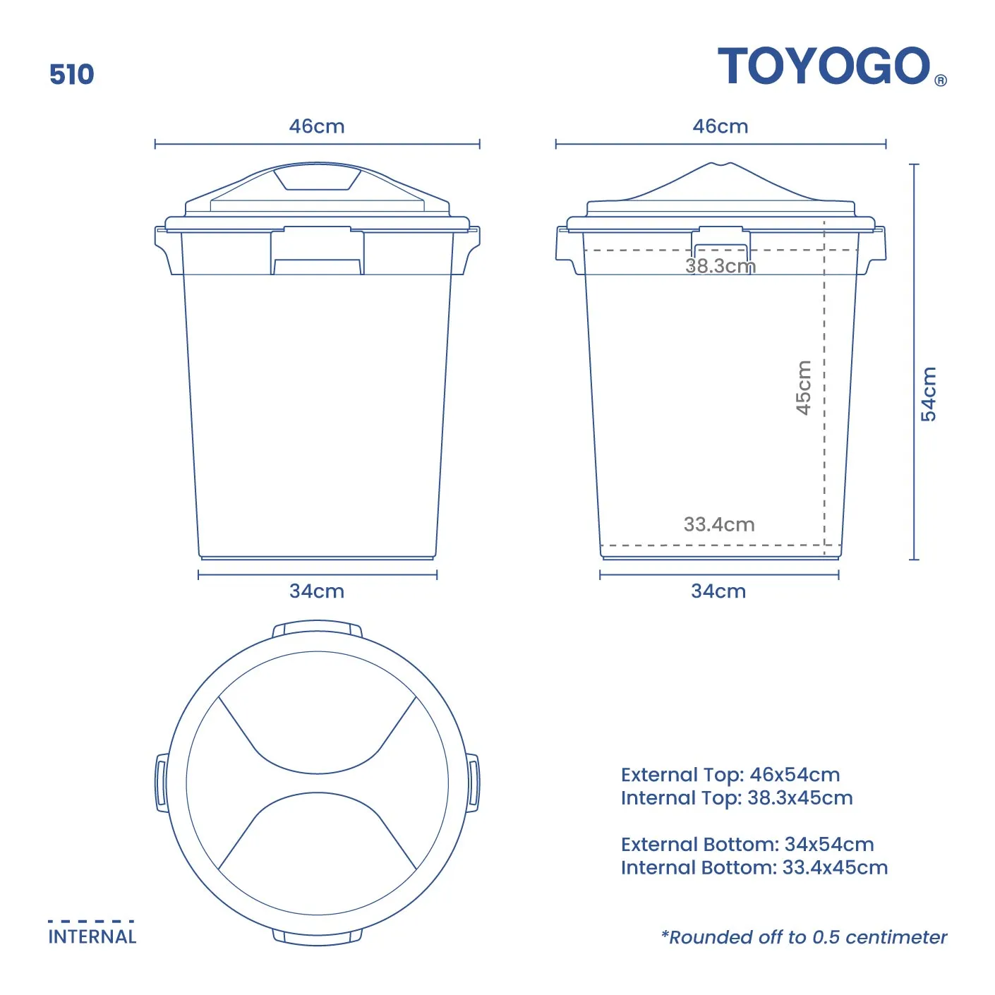 LUCKY PAIL W/LID 12 GAL (510)