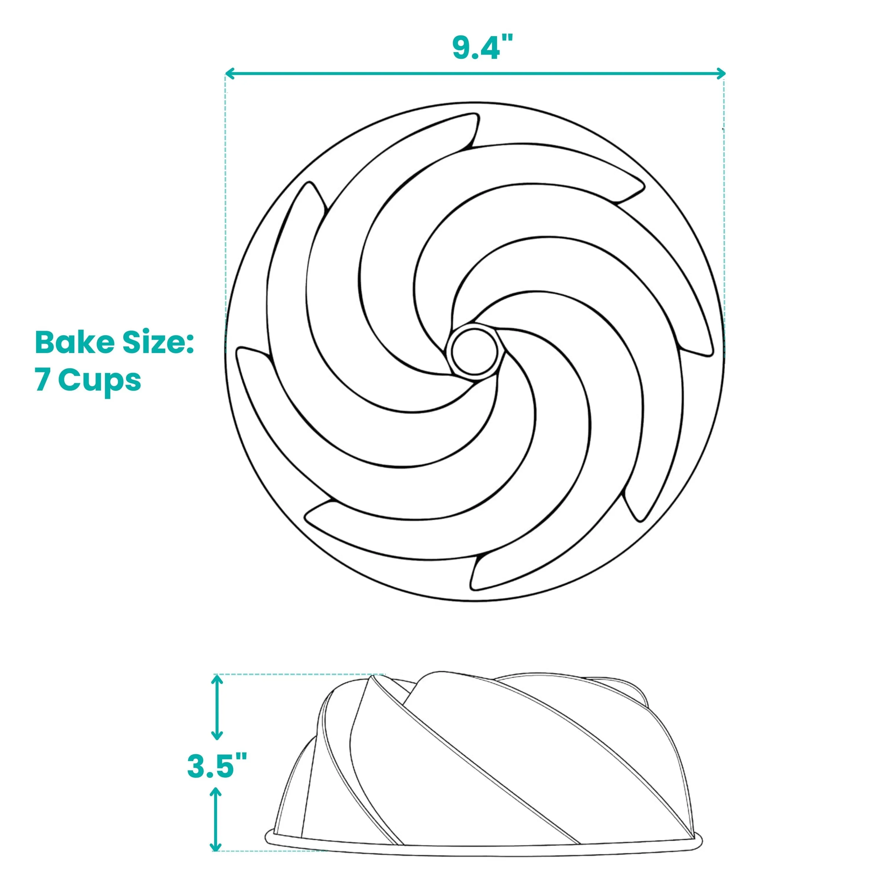 Marissa Non-Stick Cast Aluminum Fluted Tube Pan