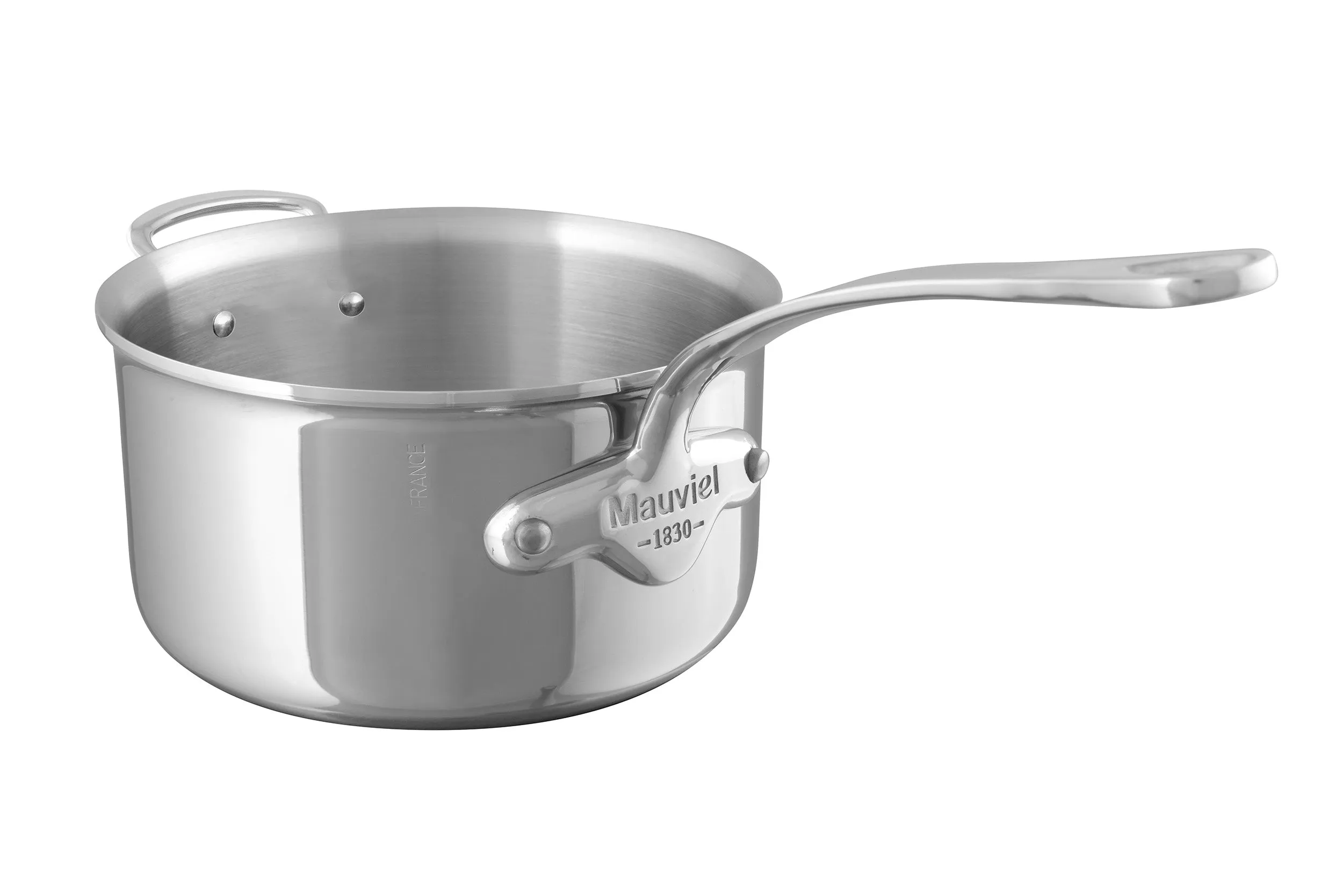 Mauviel M'COOK 5-Ply Sauce Pan With Cast Stainless Steel Handle, 4.8-Qt