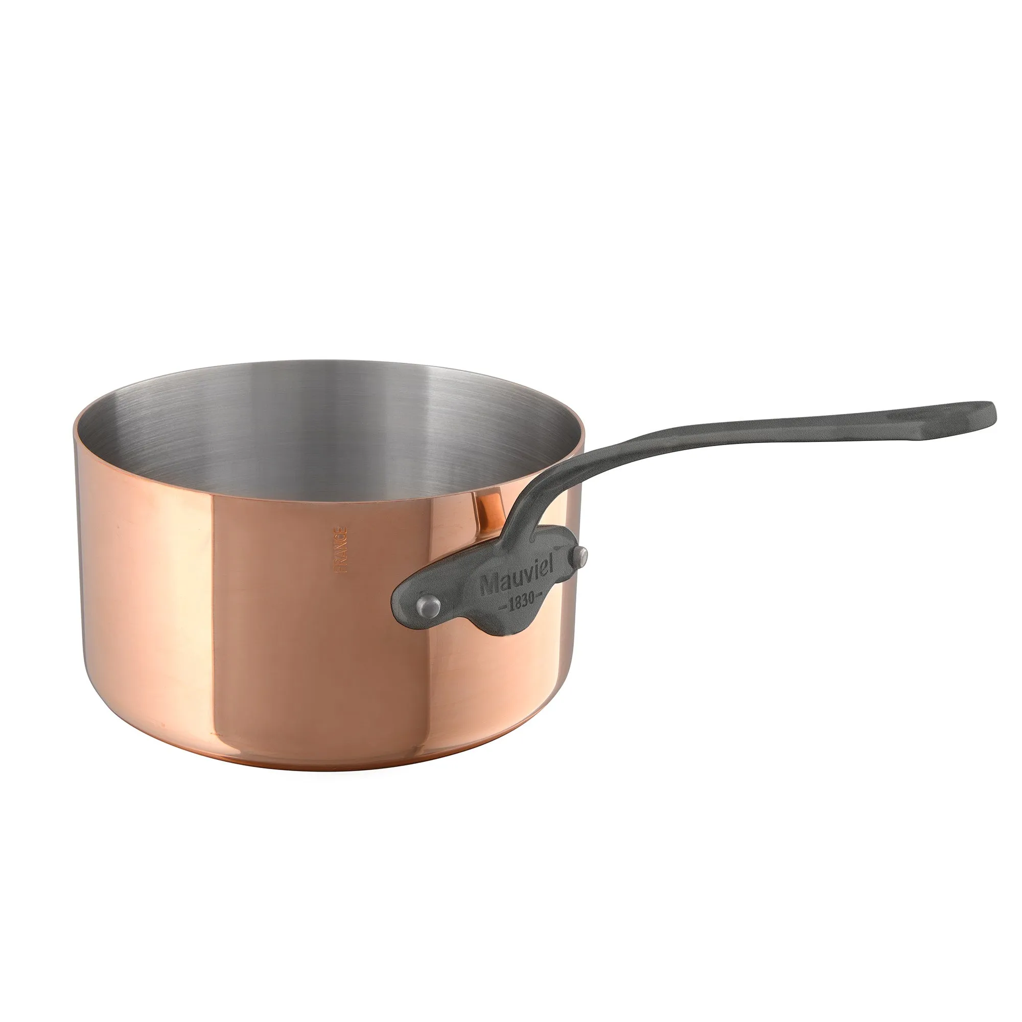 Mauviel M'Heritage 150 CI Copper Sauce Pan and Cast Iron Handle, 2.8-Qt