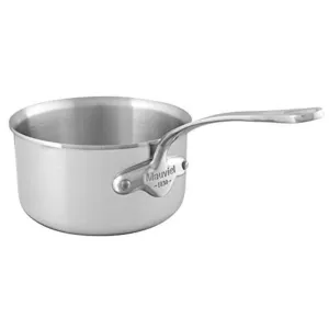 Mauviel M'URBAN 3 Tri-Ply Brushed Stainless Steel Sauce Pan With Cast Stainless Steel Handle, 3.4-Qt