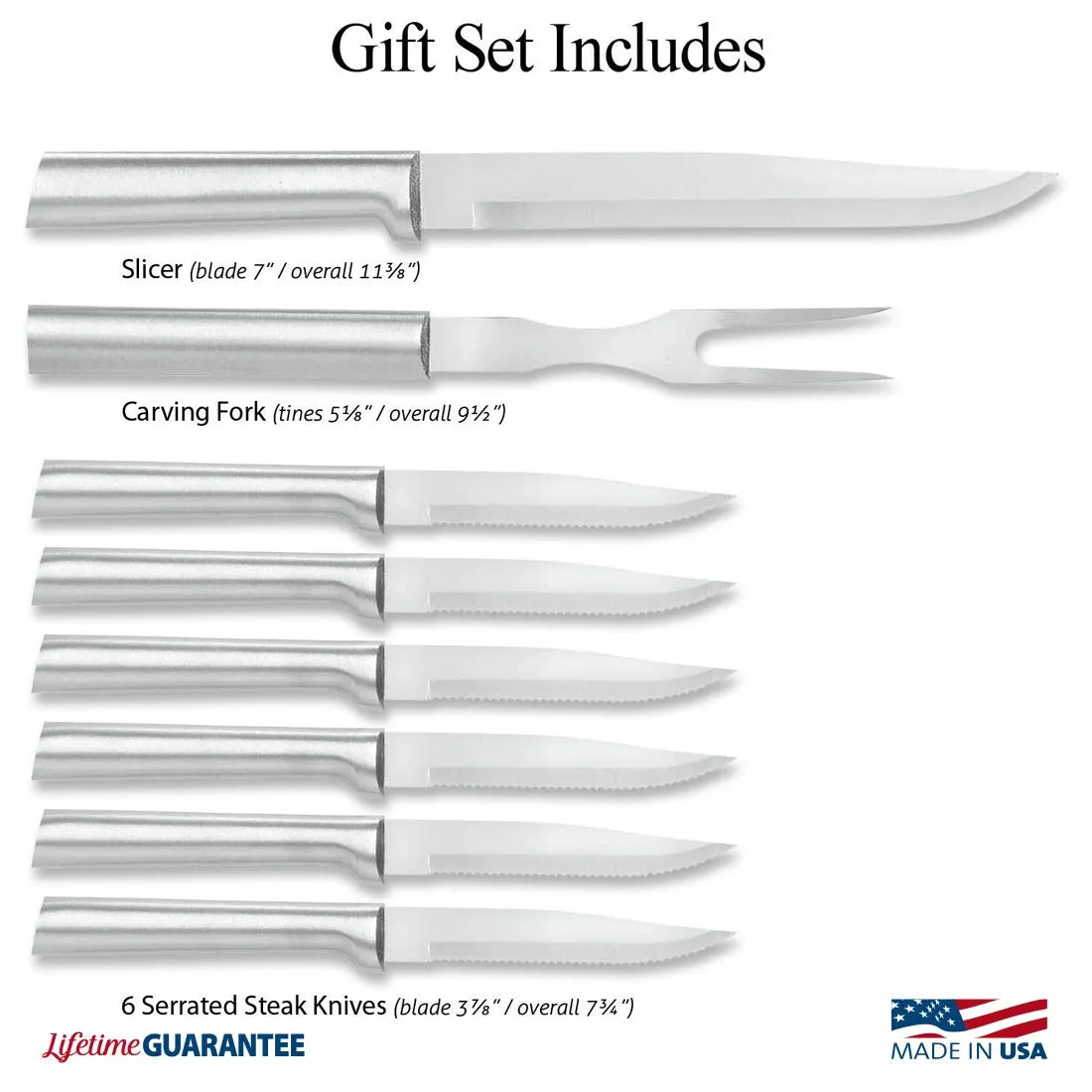 Meat Lovers Cutlery Gift Box Set by Rada Cutlery Made in USA S7