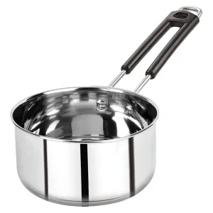 PANCA Stainless Steel Sauce Pan, Tea Pan, Milk Pan Heavy Guage 1.5 Litre (Induction and Gas Stove Friendly), Silver