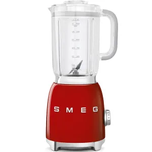 SMEG BLF01RDUK 50's Style Blender, 4 Speeds, 800W, 19.7cm Wide - Red