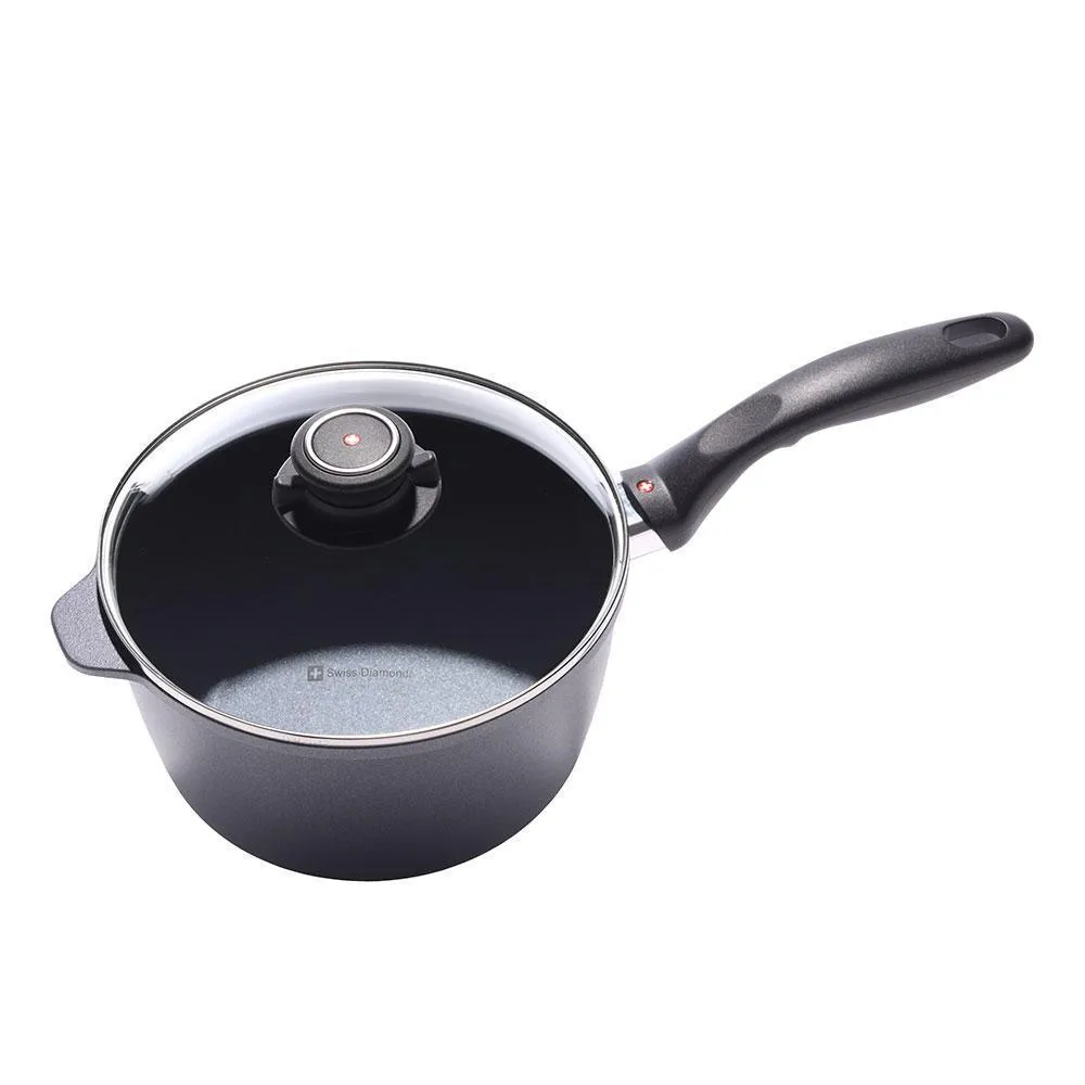 Swiss Diamond HD Induction 3.2 qt Sauce Pan with Lid