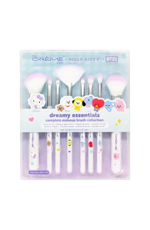 The Creme Shop Hello Kitty & BT21 Dreamy Essentials Makeup Brush Collection (Set of 8)