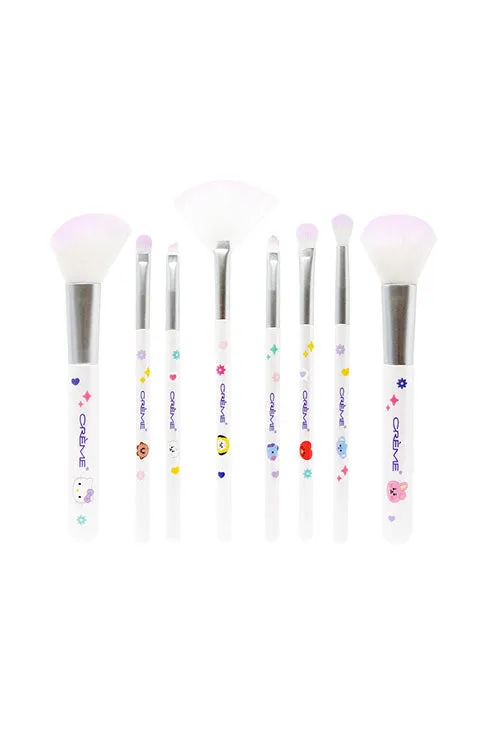 The Creme Shop Hello Kitty & BT21 Dreamy Essentials Makeup Brush Collection (Set of 8)