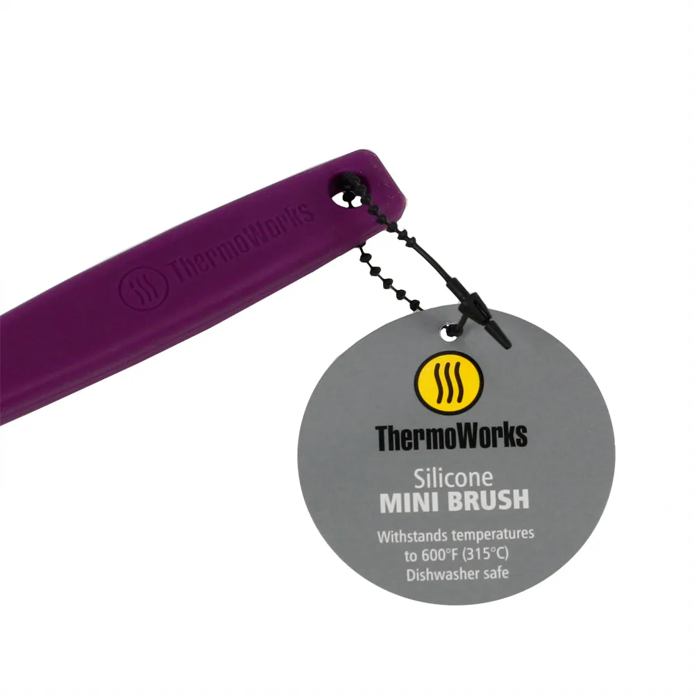 ThermoWorks Hi-Temp 600°F Silicone Basting Brush Dishwasher Safe BPA-Free Purple