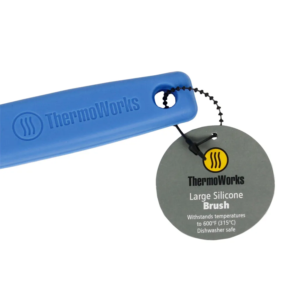 ThermoWorks High-Temp Large Silicone Basting Brush Dishwasher Safe BPA-Free Blue